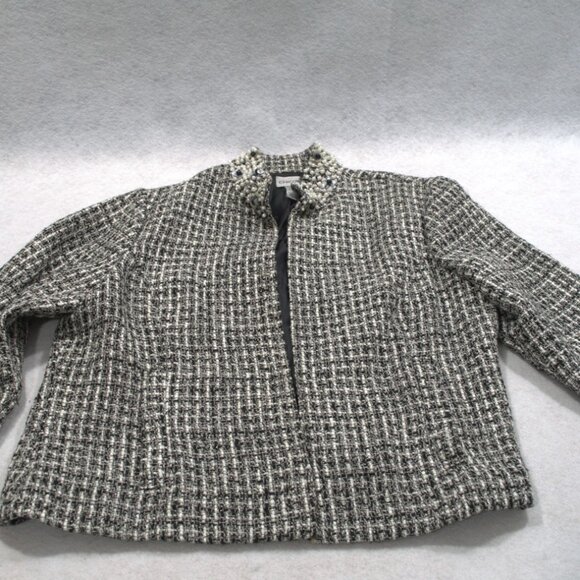 Chico's Tweed Jacket Size 2 ##0820 - Picture 1 of 10